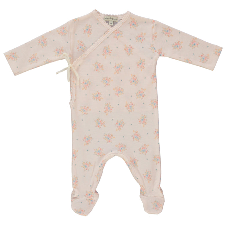 Bebe Organic marie wrap overall summer bouquet