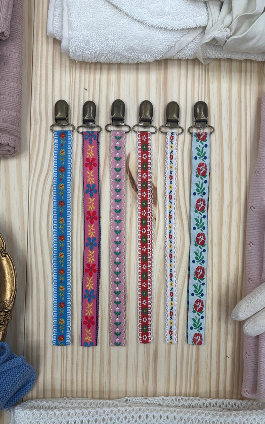Vintage pacifier clips