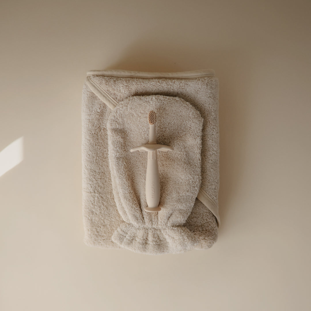 Mushie Bath towel-fog