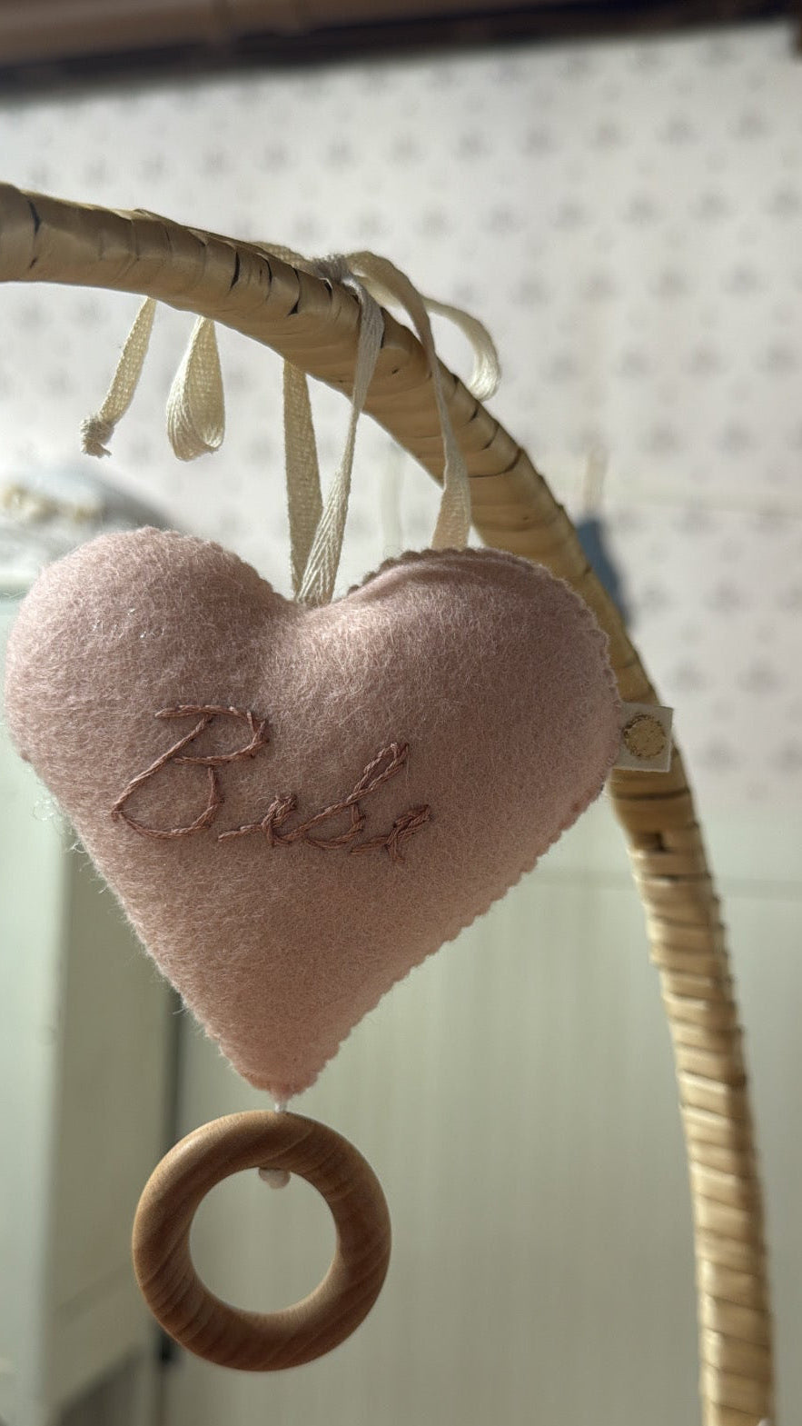 Filtkuglen Bebe heart lullaby- baby pink