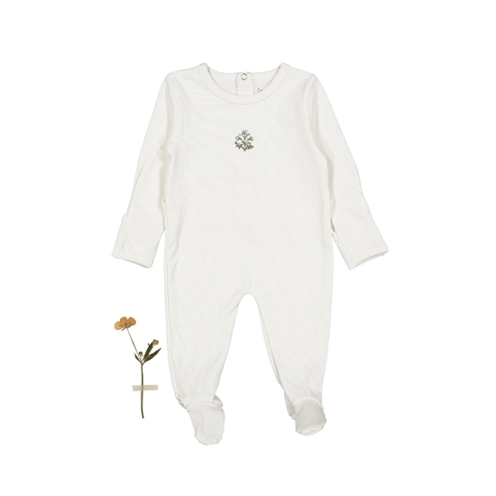 Lovely Littles Romper- Zara blue embroidered