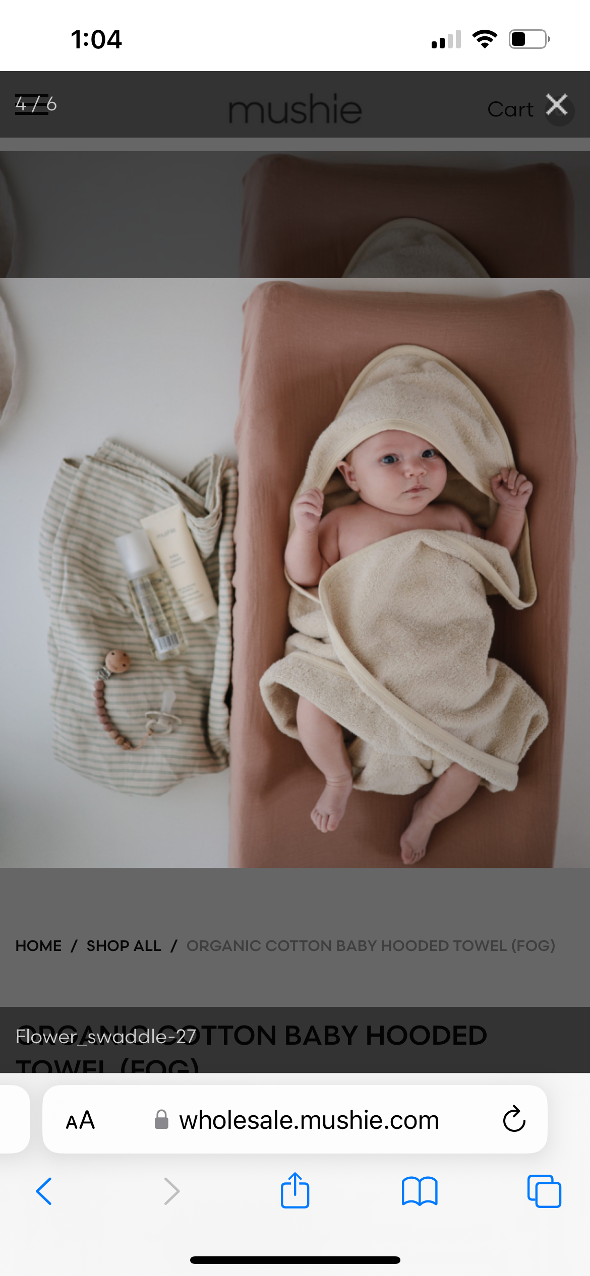 Mushie Bath towel-fog