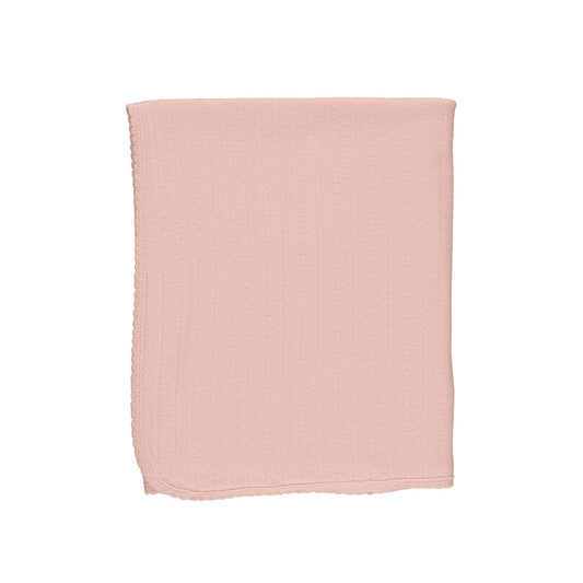 Bebe organic blanket- blush pointelle