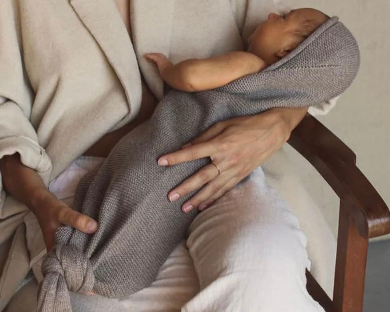 Hvid Cocoon-Grey Melange