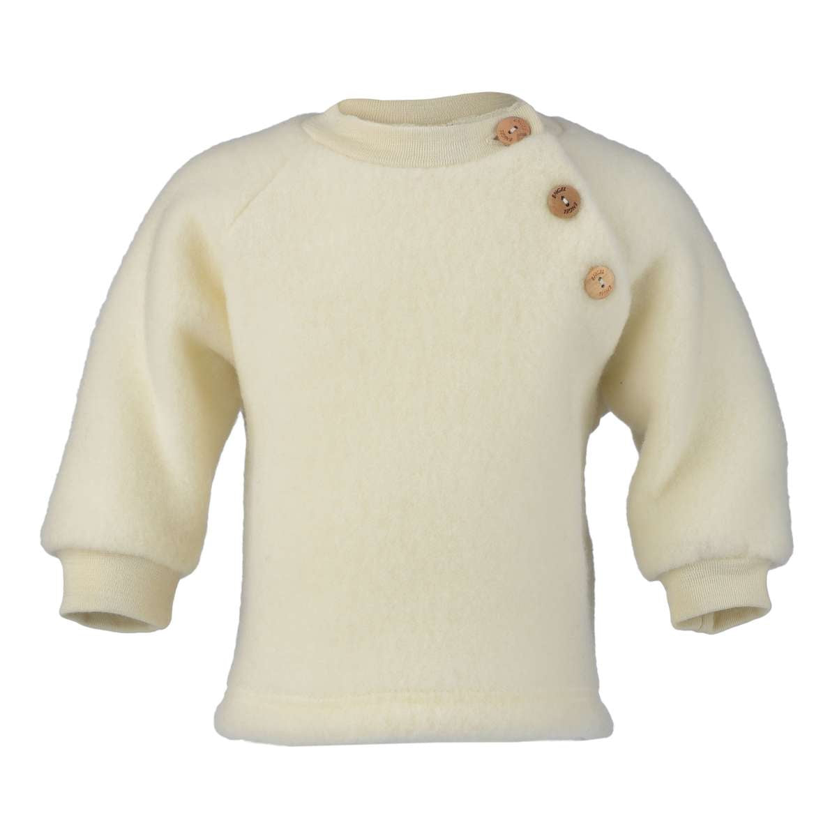 Engel Natur raglan sweater with wooden button
