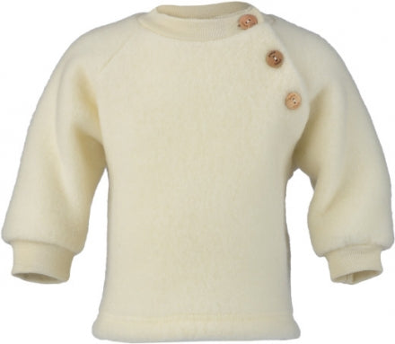 Engel Natur raglan sweater with wooden button