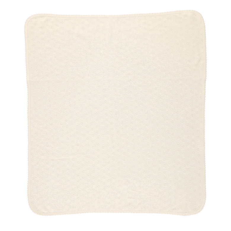 Bebe Organic heart pointelle blanket- natrual