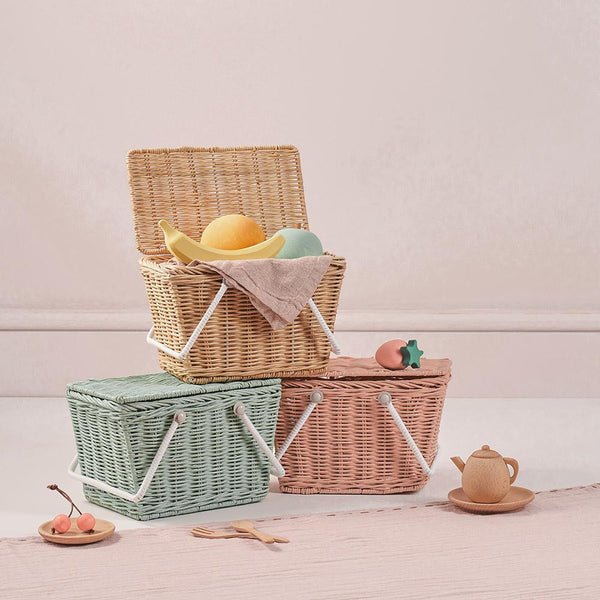 Olli Ella Piki Rattan Basket - Straw
