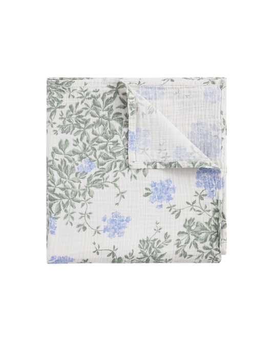 Garbo & Friends Muslin Swaddle Blanket- plumbago