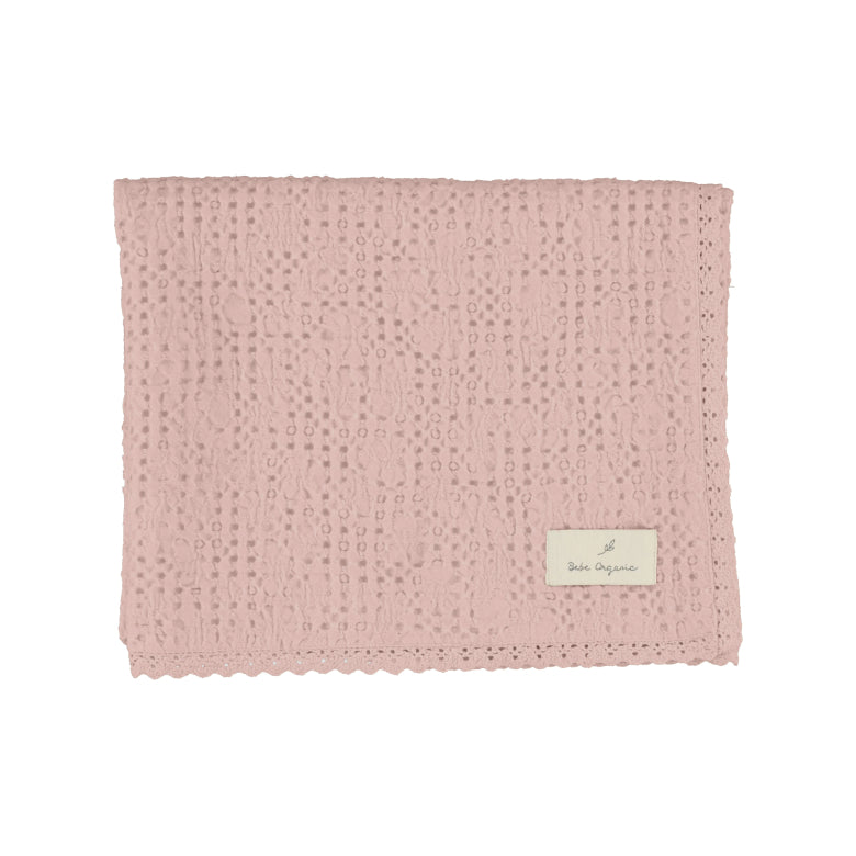 Bebe Organic Waffle Blanket-blush
