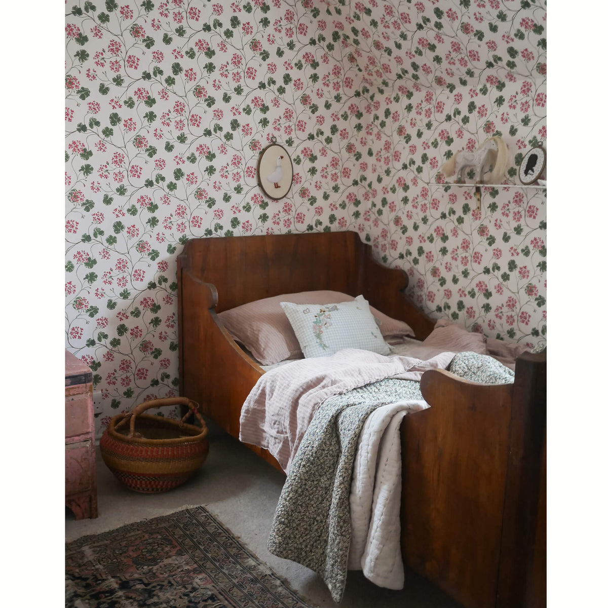 Camomile London Grid check cushion