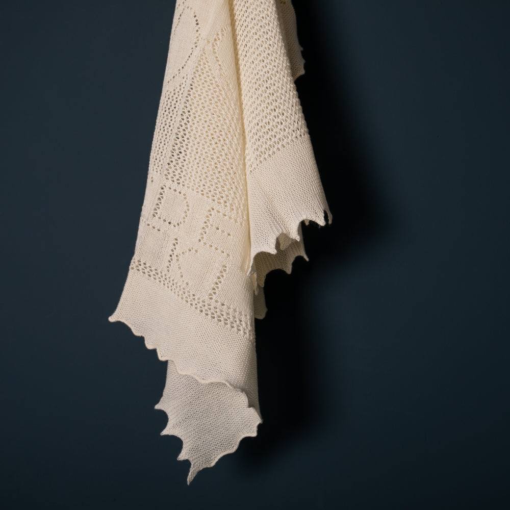 GH Hurt Teddy Alphabet Baby Shawl - cream