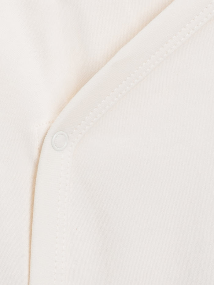 Colored Organic kimono gown set, ivory