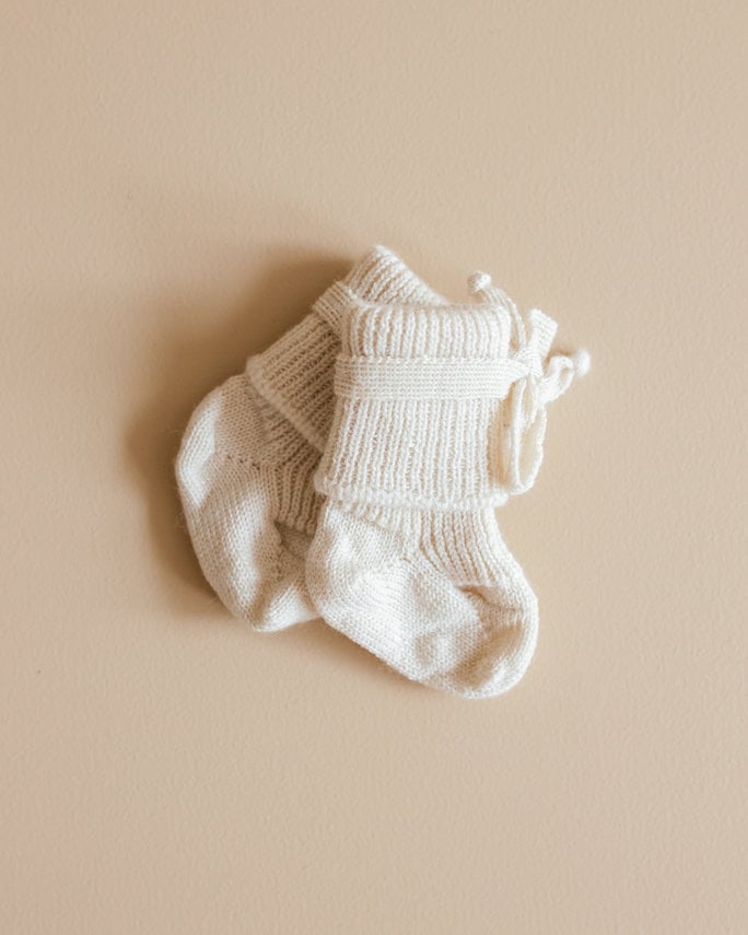 Hirsch Natur wool socks - cream