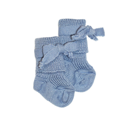 Hirsch Natur wool socks - light blue