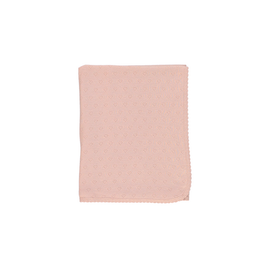 Bebe organic blanket- blush heart