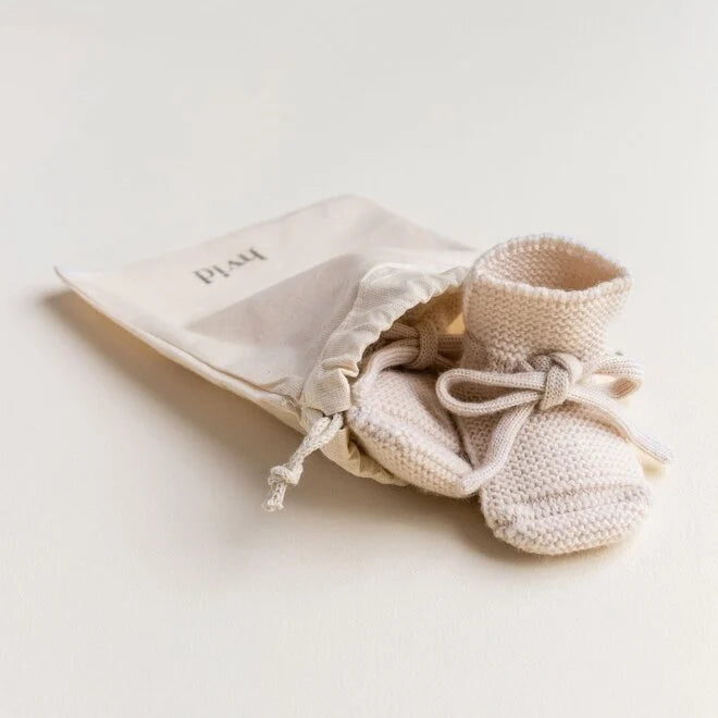 Hvid Booties-Cream