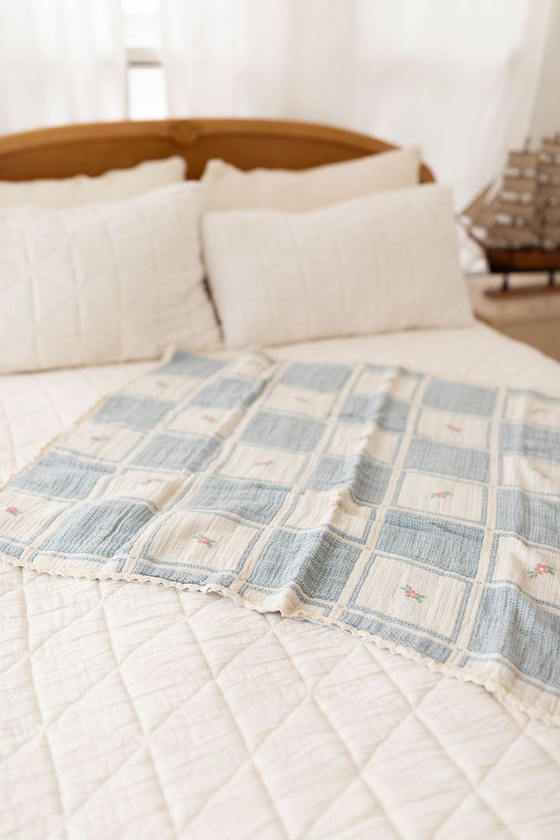 New Grain patchwork blanket-fluer
