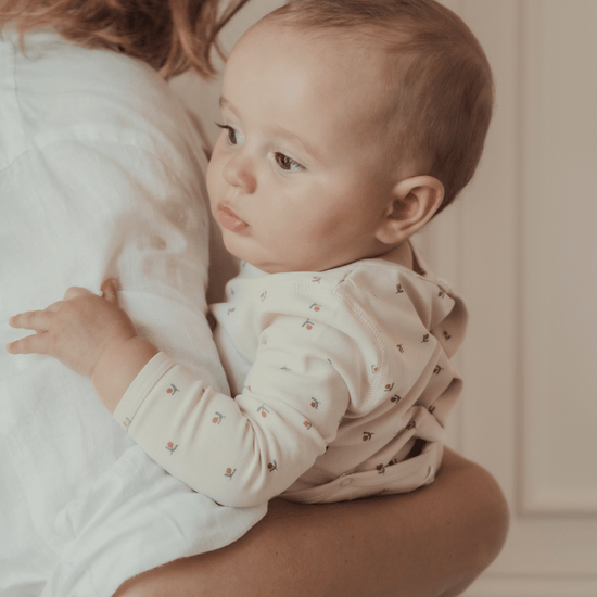 Lovely Littles Romper- mini stitch red