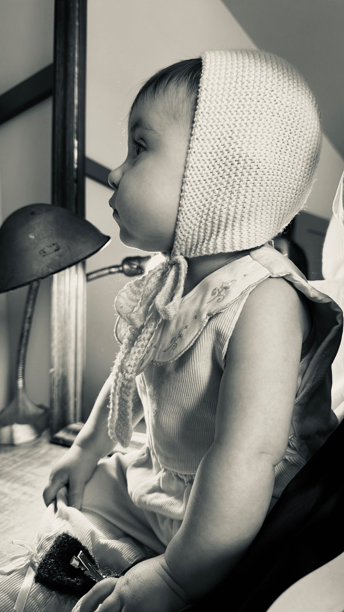 Le Enfant Knit bonnet- cream