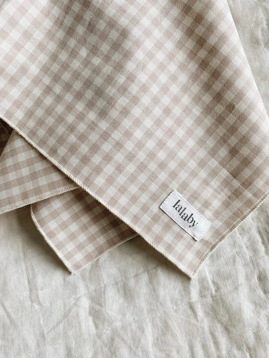 Lalaby Eddie scarf - beige gingham