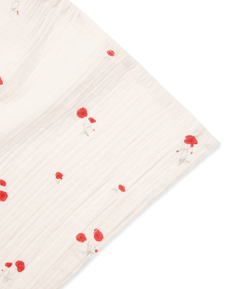 Garbo and friends Poppy swaddle blanket