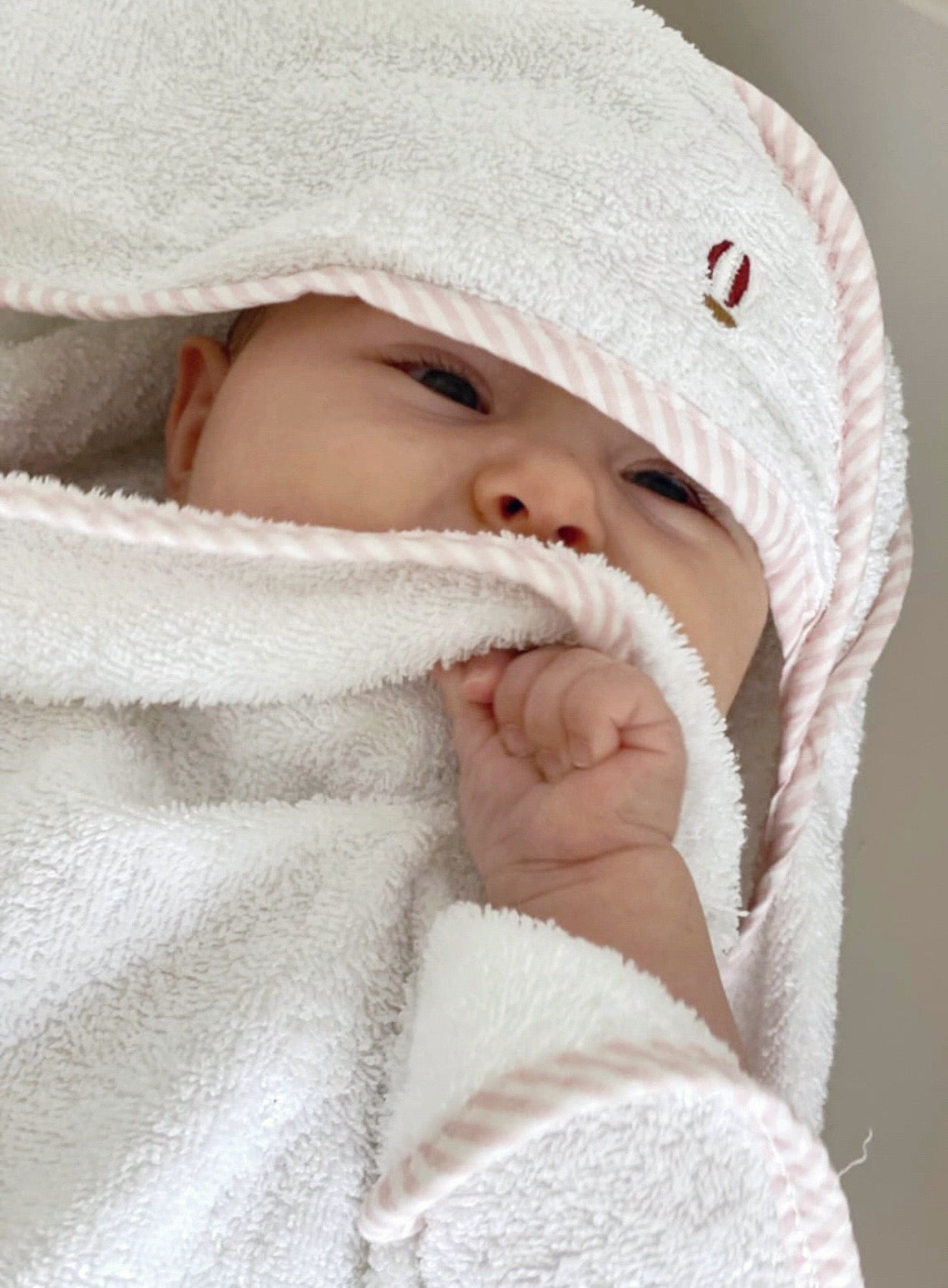 Bobbi Bath towel - Rose pink stripe