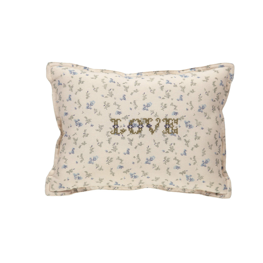 Camomile London Bella love cushion Blue