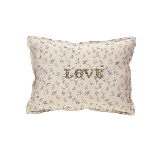 Camomile London Bella love cushion Blue