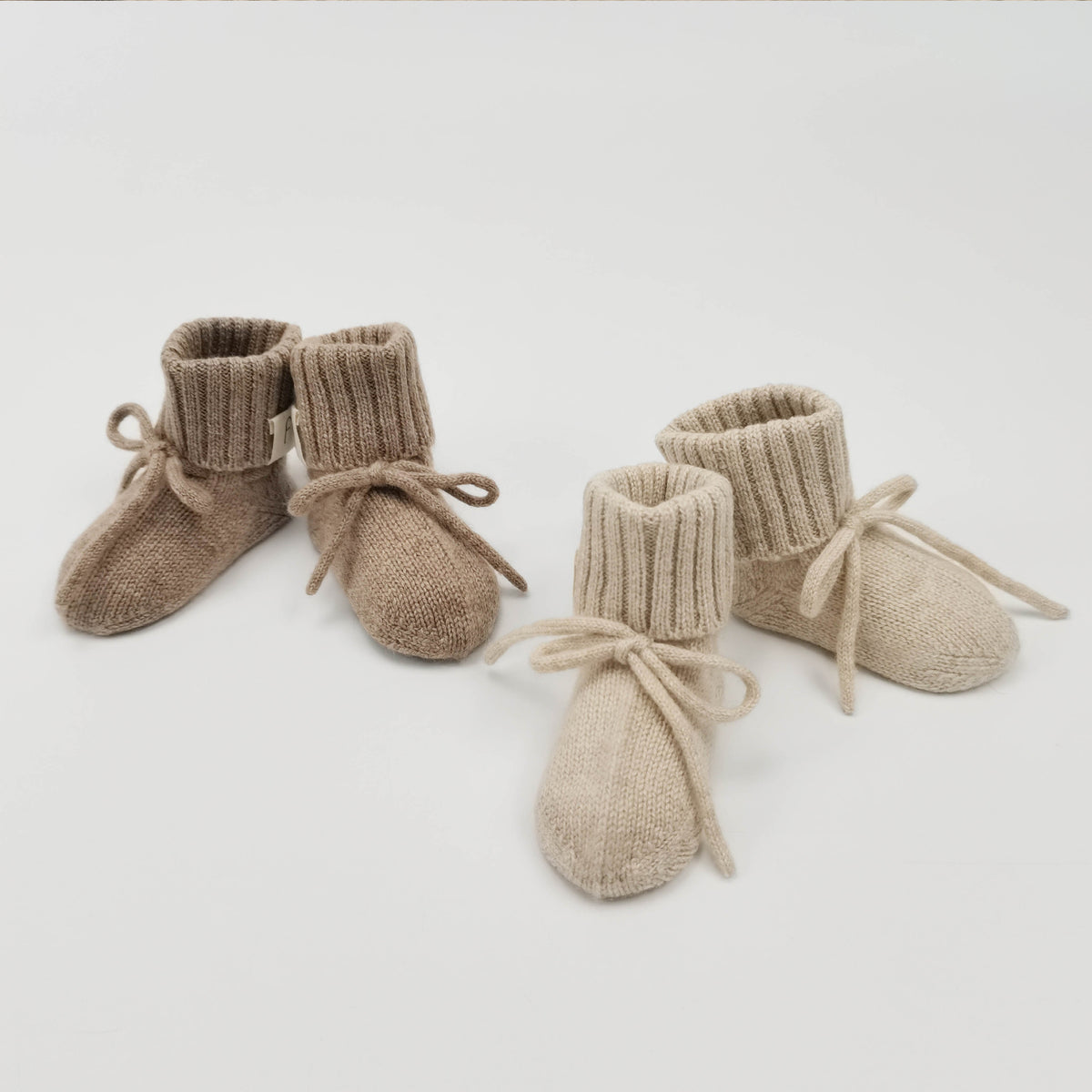 My Little Freckle cashmere booties- apricot