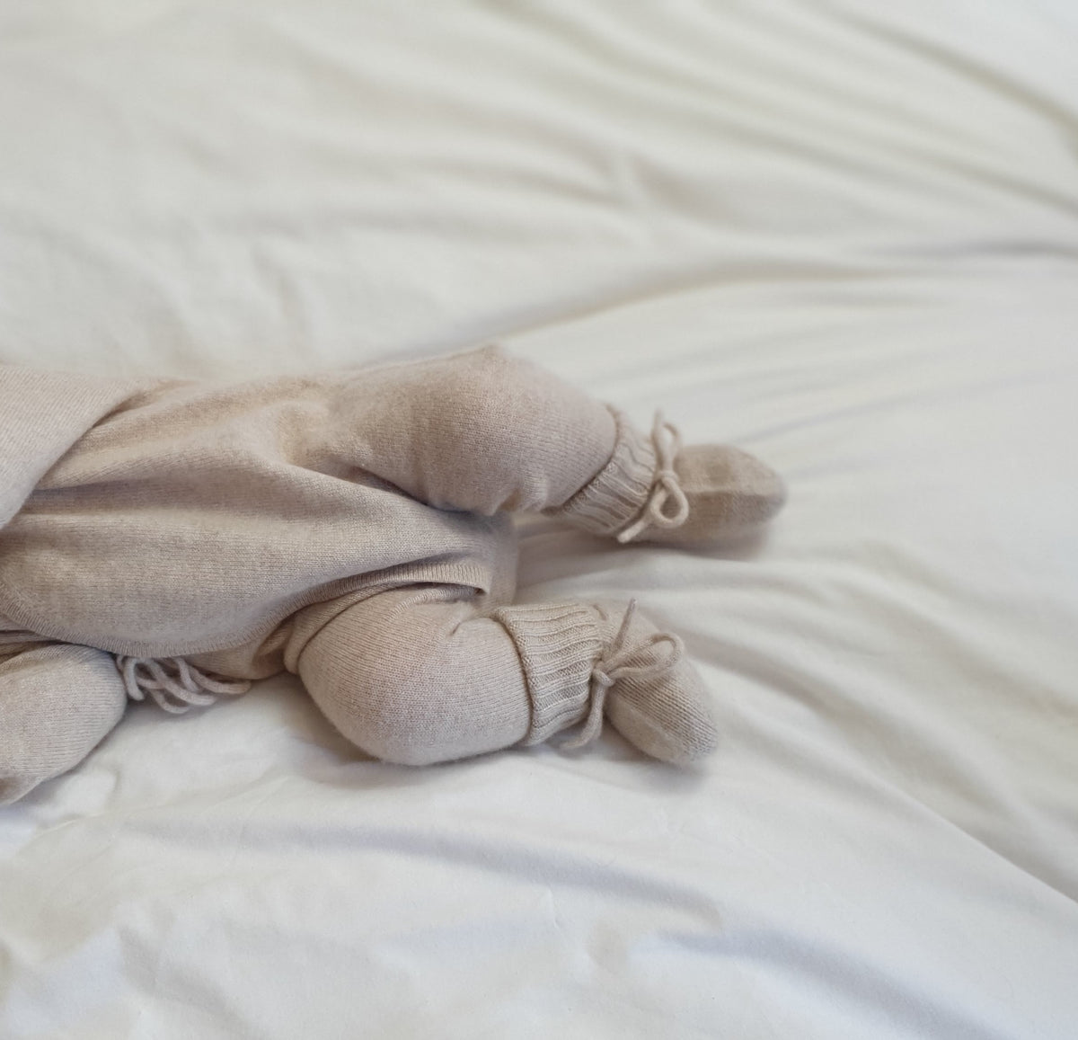 My Little Freckle cashmere booties- apricot