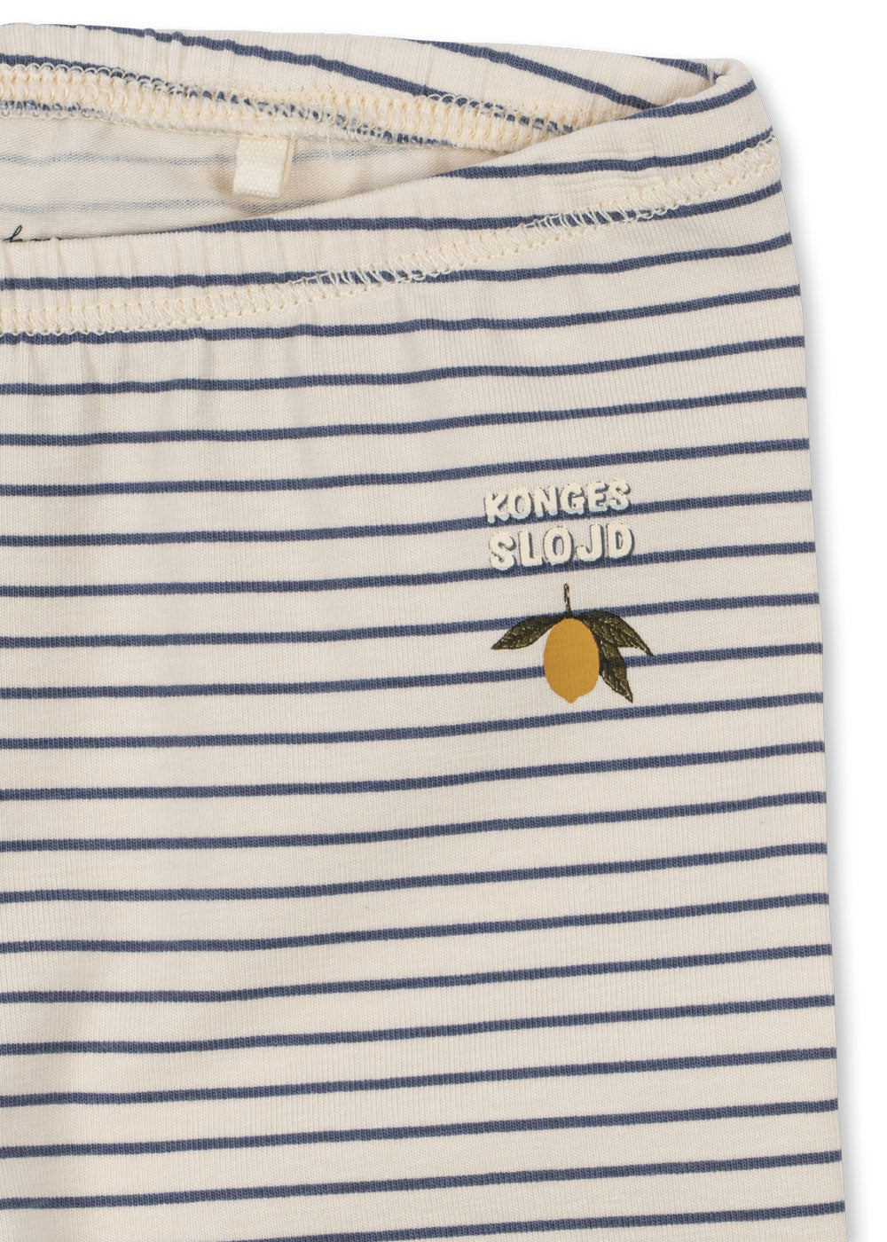 Close-up of Konges Sloejd Stripe Combo newborn pants
