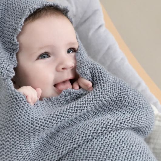 Ilado Swaddling Cocoon - blue grey