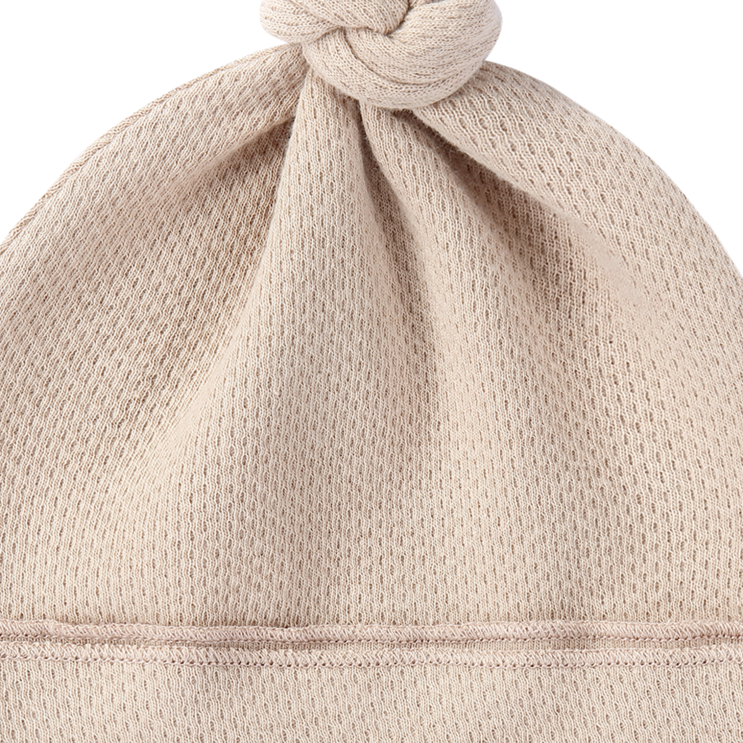 Susukoshi knotted hat-taupe pointelle