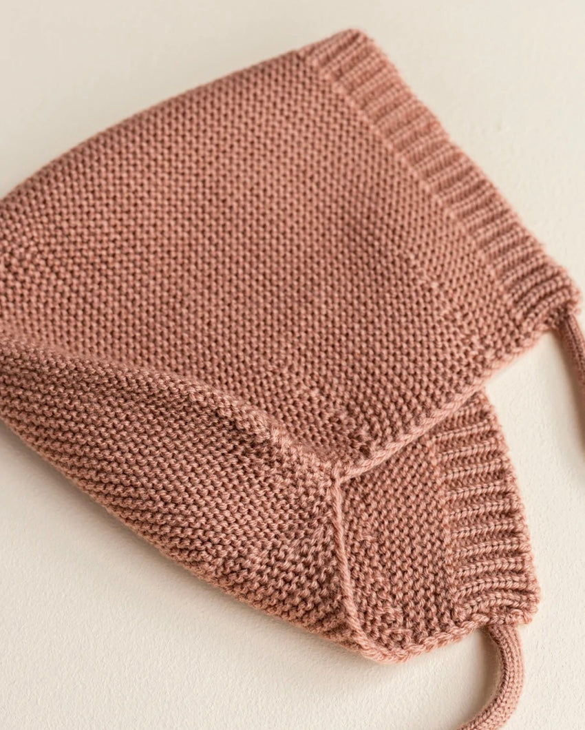 Hvid dolly bonnet- terracotta