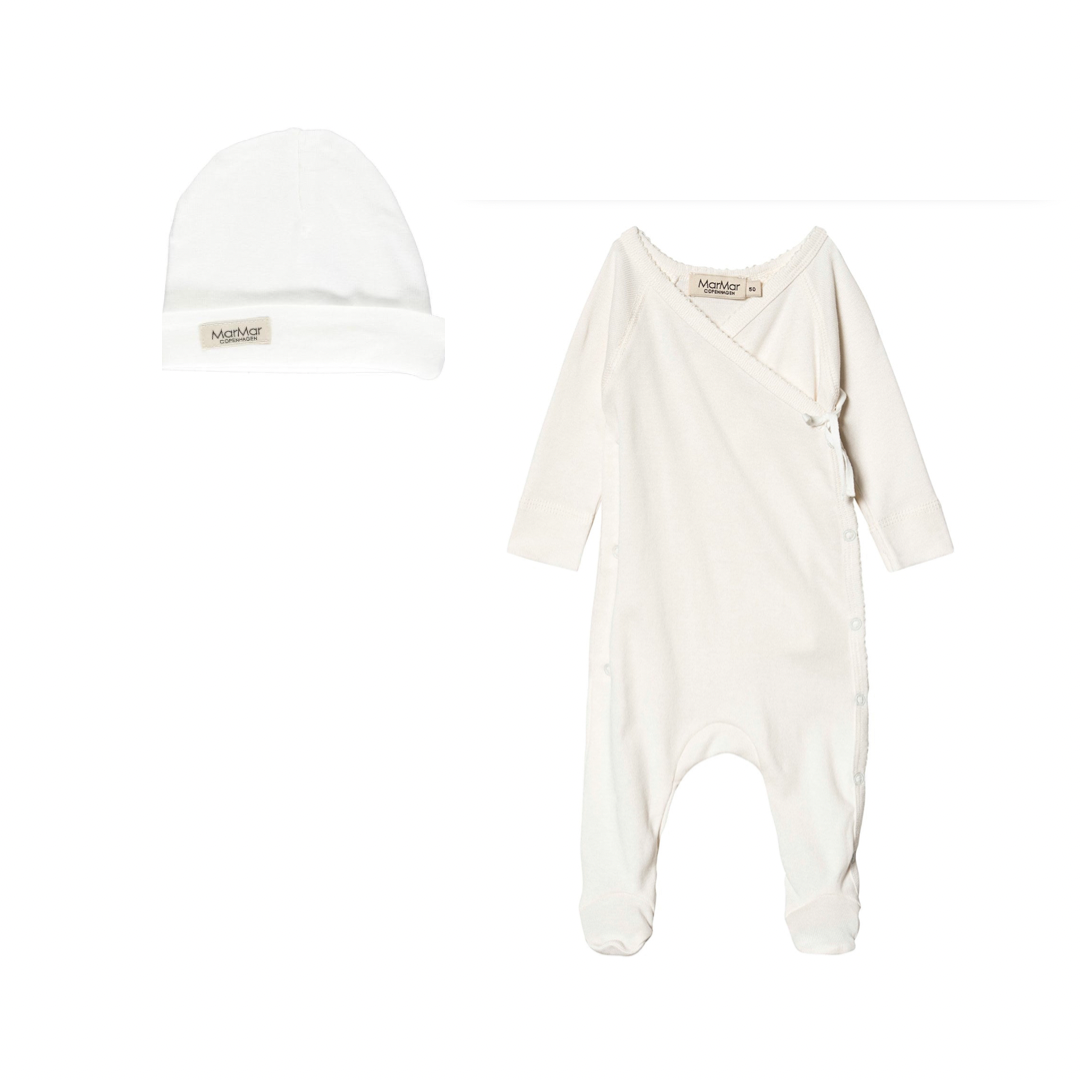 MarMar wrap footie- gentle white