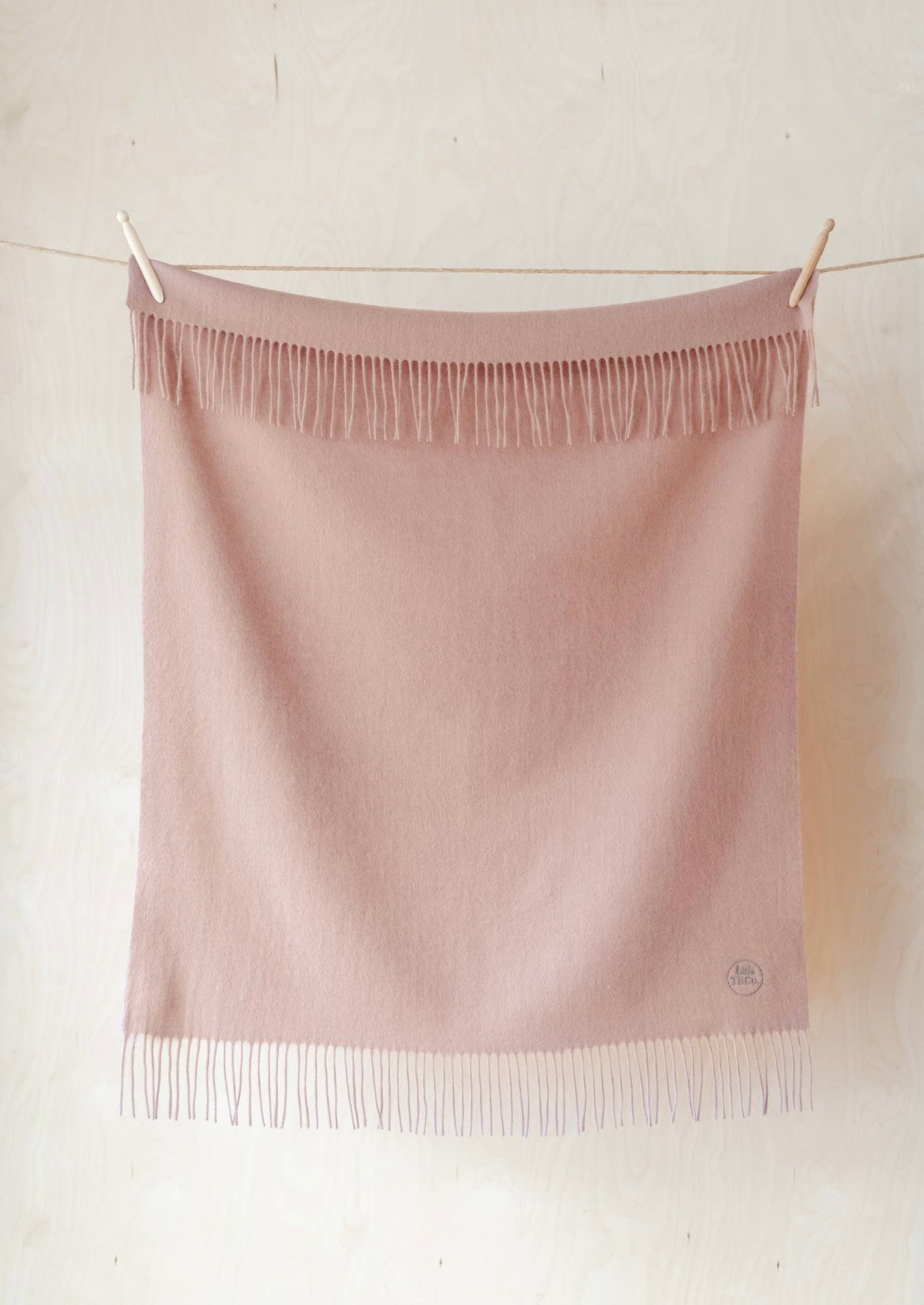 Super soft lambswool baby blanket- blush
