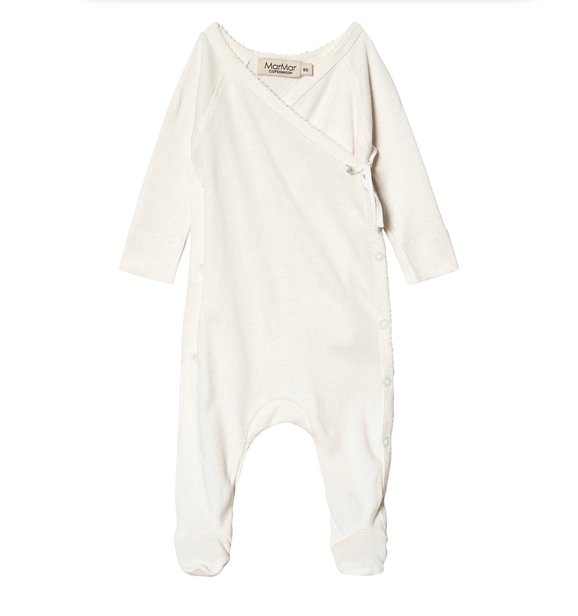 MarMar wrap footie- gentle white
