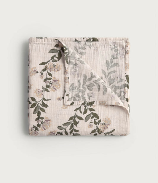 Garbo & Friends Muslin Swaddle Blanket-Honeysuckle