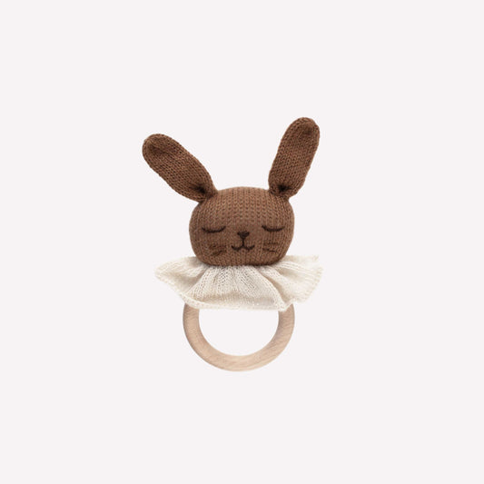Main Sauvage bunny teething ring-nut