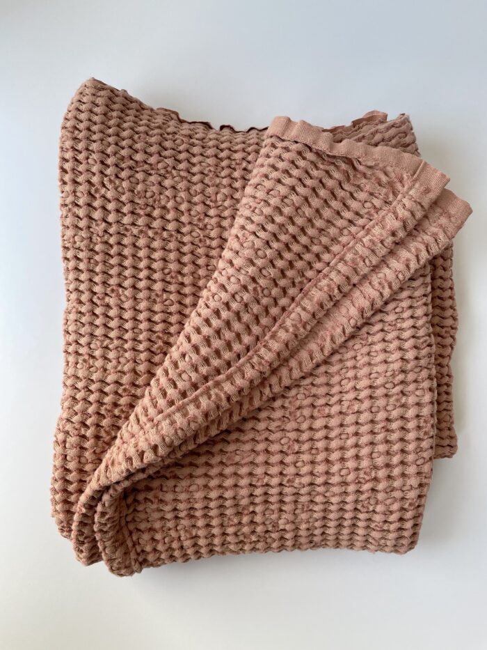 Minumini Linen baby blanket – mellow rose
