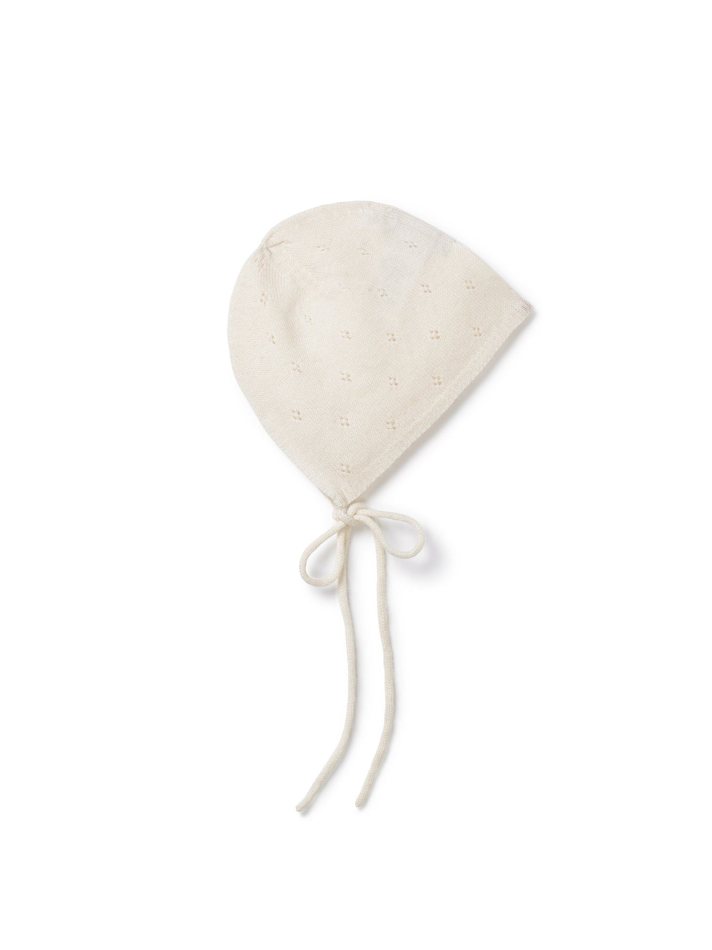 Bella Enfant cashmere/cotton pointelle wrap set- ivory