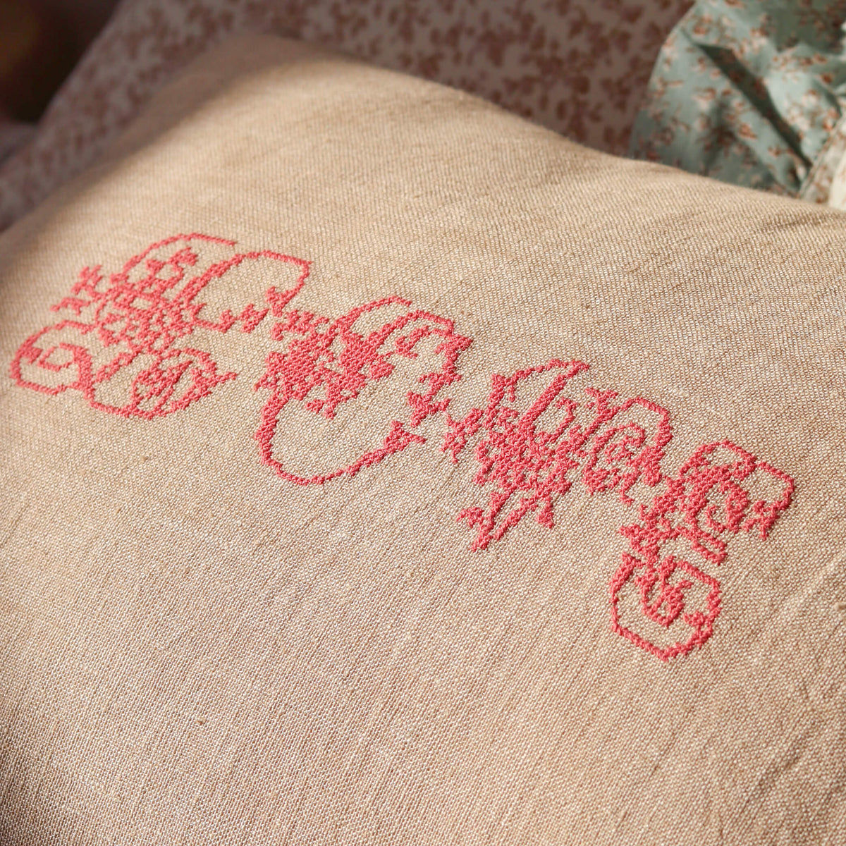 Camomile London love embroidery vintage cream