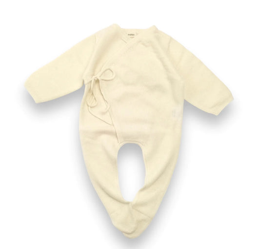 My Little Freckle knit wrap babygrow- ivory