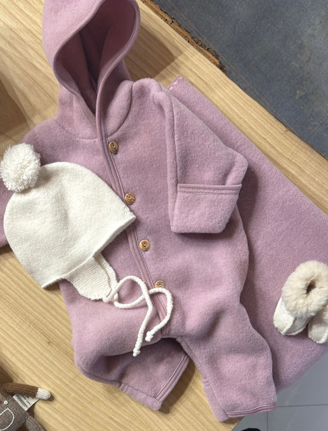 Engel hooded overall- rosewood