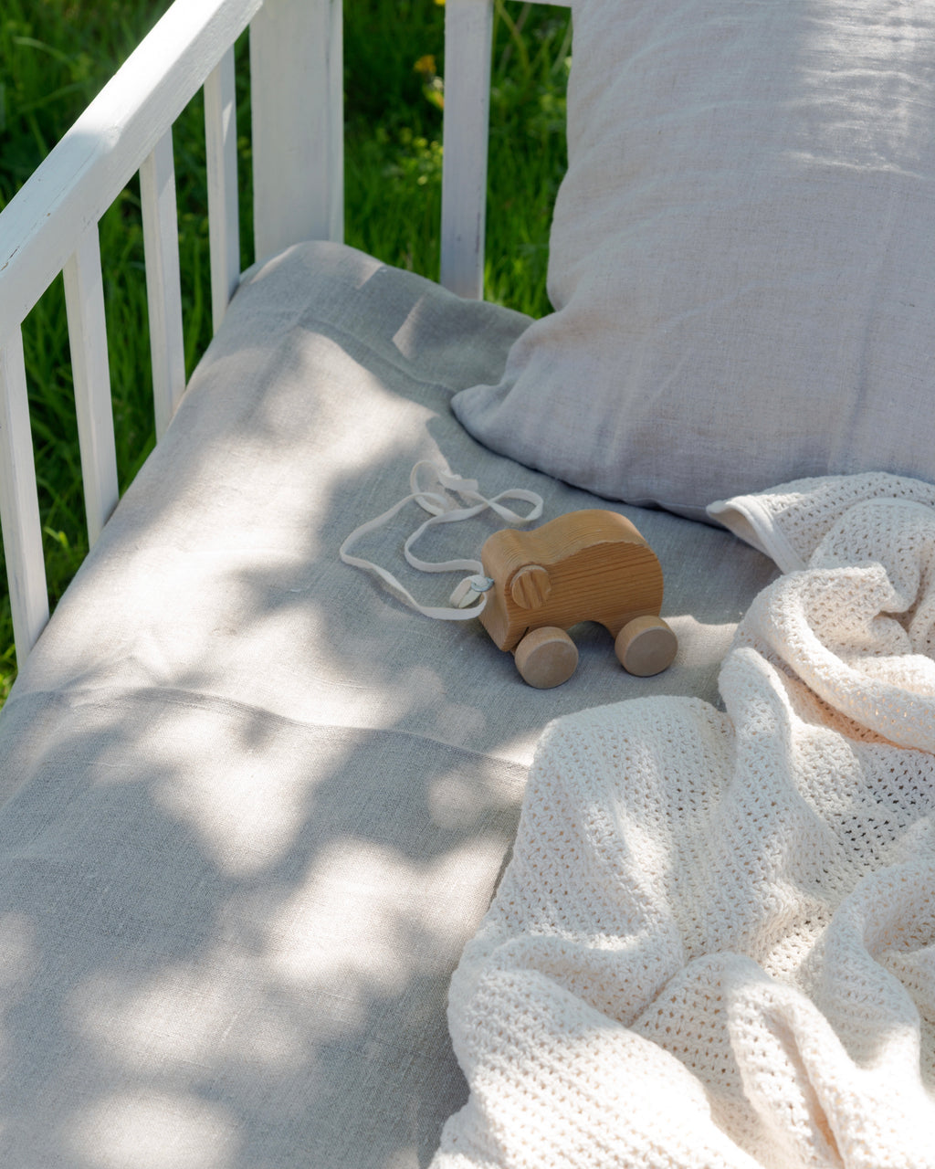 Fog Linen waffle blanket- cream