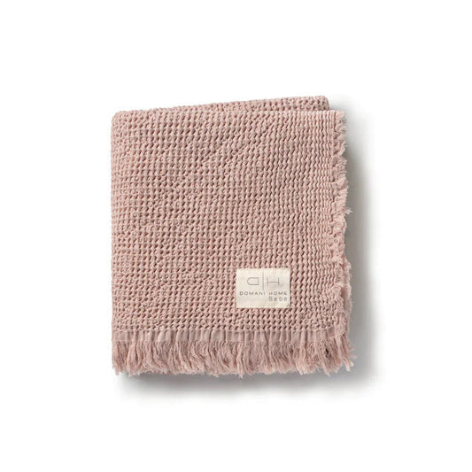 Domani Home Waffle Muslin pink Baby Blanket