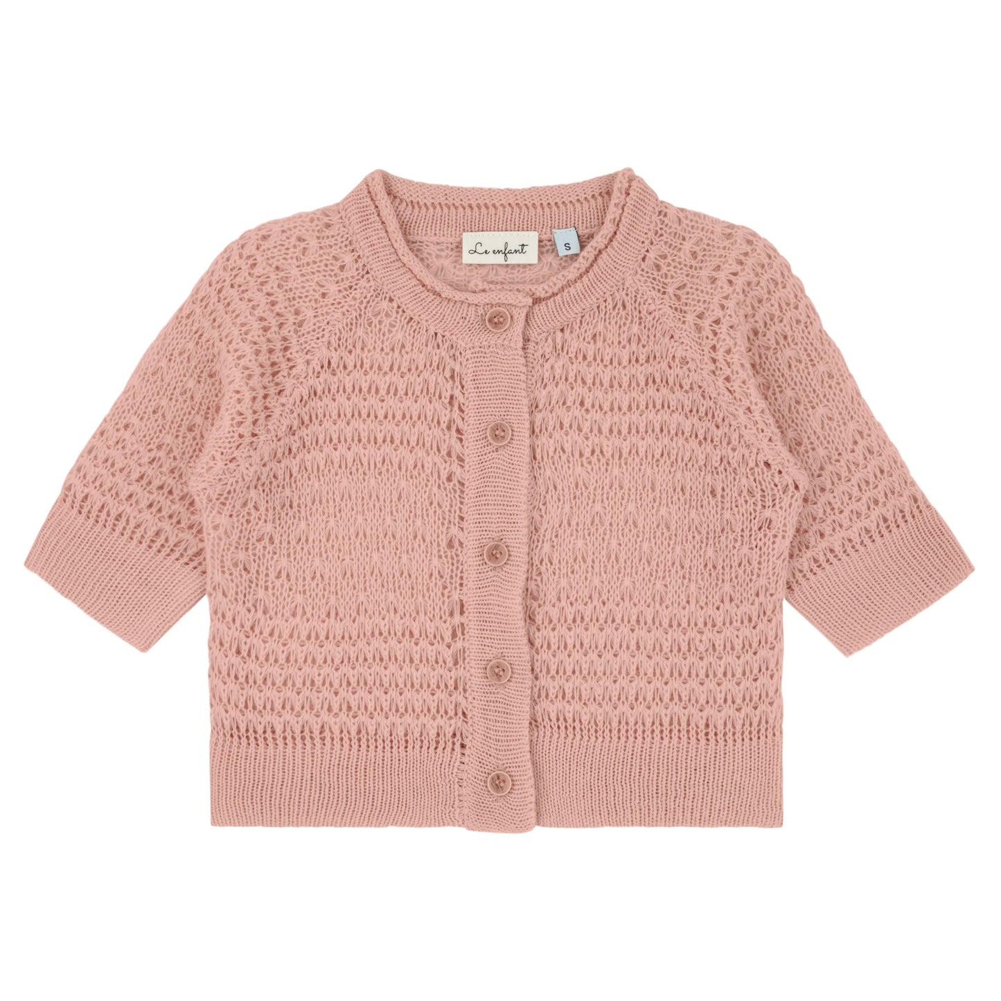 Le Enfant open knit cardigan-pink