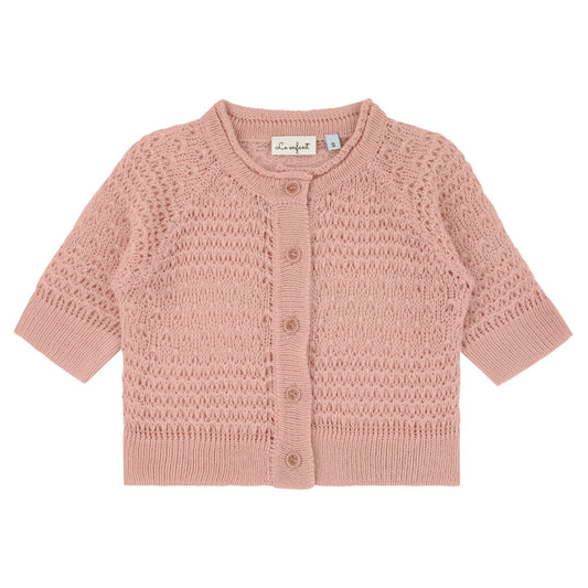 Le Enfant open knit cardigan-pink