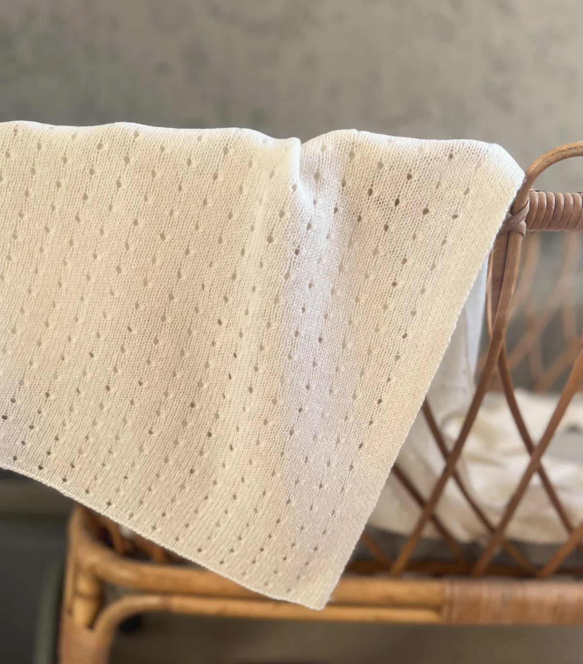 My Little Freckle cashmere blanket- ivory